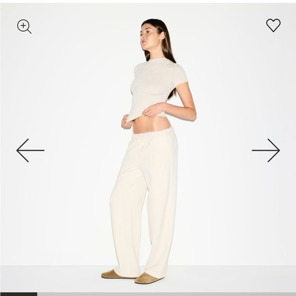 SKIMS Cotton Fleece classic straight leg pant